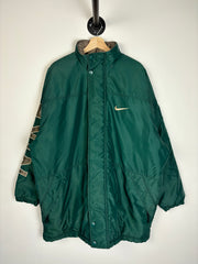 Vintage 90's Nike Spellout Swoosh Forest Green Insulated Jacket