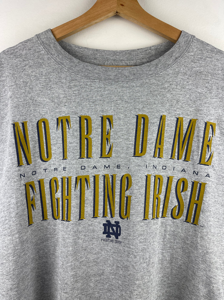 Vintage Adidas Notre Dame Fighting Irish Grey Tee