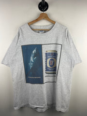 Vintage 90s Australian Beer Shark Promo Grey Tee