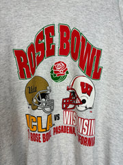 Vintage 1994 Nutmeg Rose Bowl Wisconsin VS UCLA Grey Crewneck