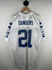 Vintage NFL Reebok Dallas Cowboys Sanders White Football Jersey