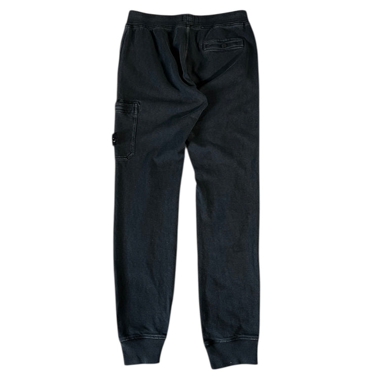 Stone Island Patch Washed Black Sweatpants