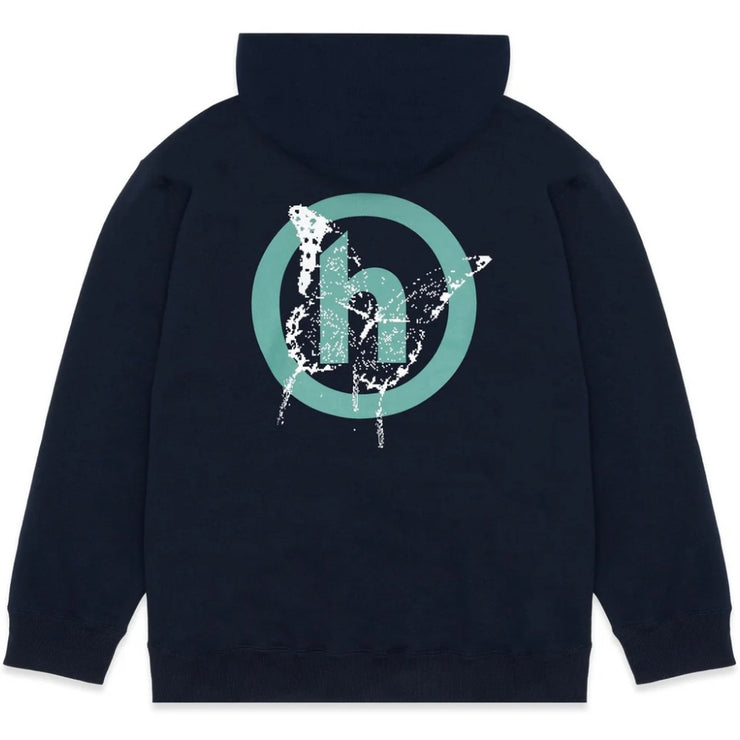 Hidden NY X Needles Pixel Butterfly H Logo Navy Hoodie