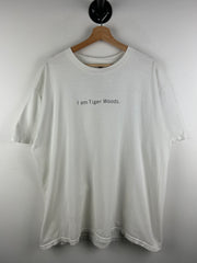 Vintage 90s Nike Golf I Am Tiger Woods White Tee