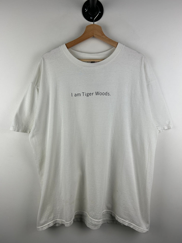 Vintage 90s Nike Golf I Am Tiger Woods White Tee