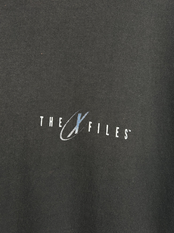 Vintage 90s The X Files TV Show Promo Black Tee