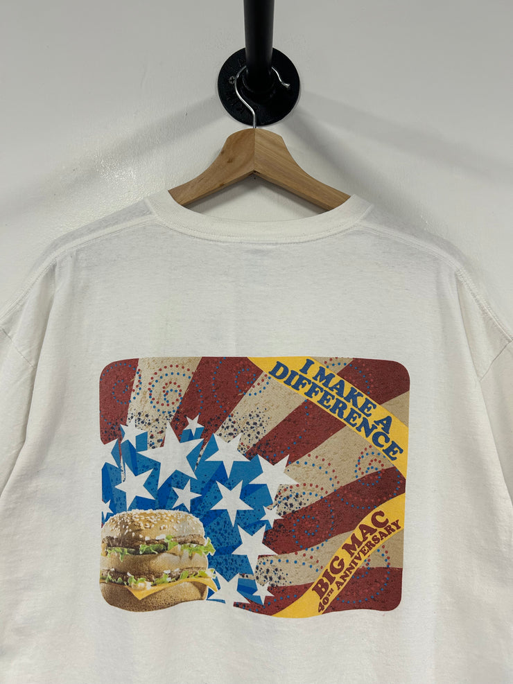 Vintage 2008 McDonalds Big Mac White Tee