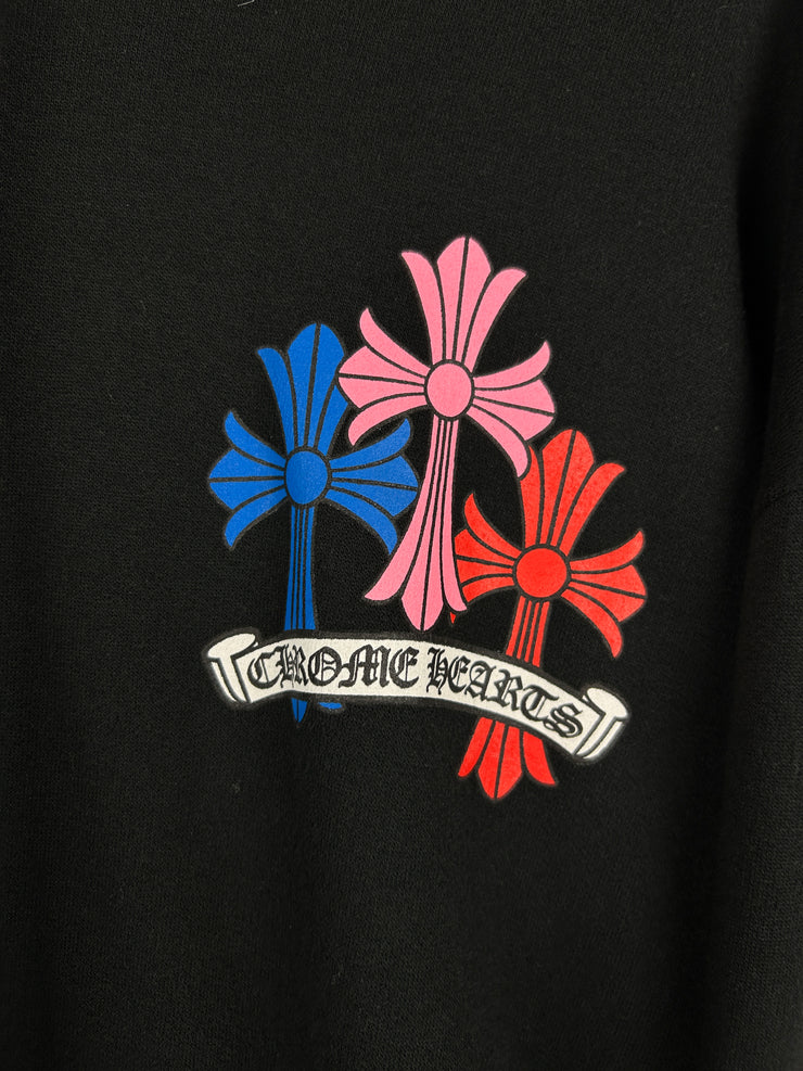 Chrome Hearts Multi Colour Cross Black Hoodie