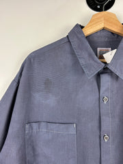 Vintage Inmate Dept Of Corrections Prison Uniform Cropped Button Up Short Sleeve Shirt