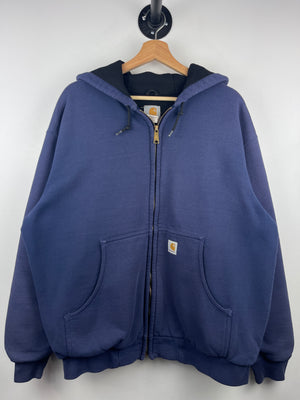 Vintage Carhartt Thermal Lined Navy Zip Up Hoodie