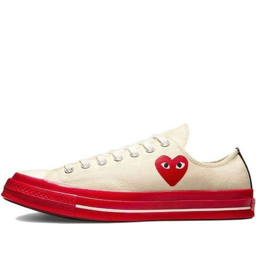 Converse x Comme Des Garçons Play Chuck Taylor Low Egret Red Midsole