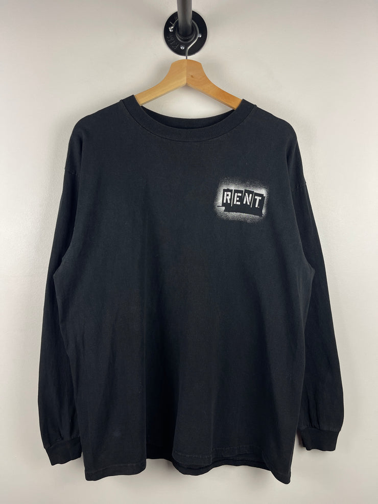 Vintage Rent No Day But Today Black Long Sleeve