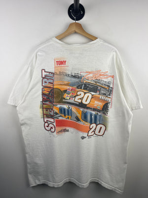 Vintage 2002 Nascar Tony Stewart Home Depot White Tee