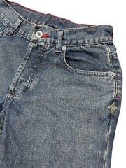 Vintage Y2K Hurley Embroided Dark Wash Blue Denim Jeans