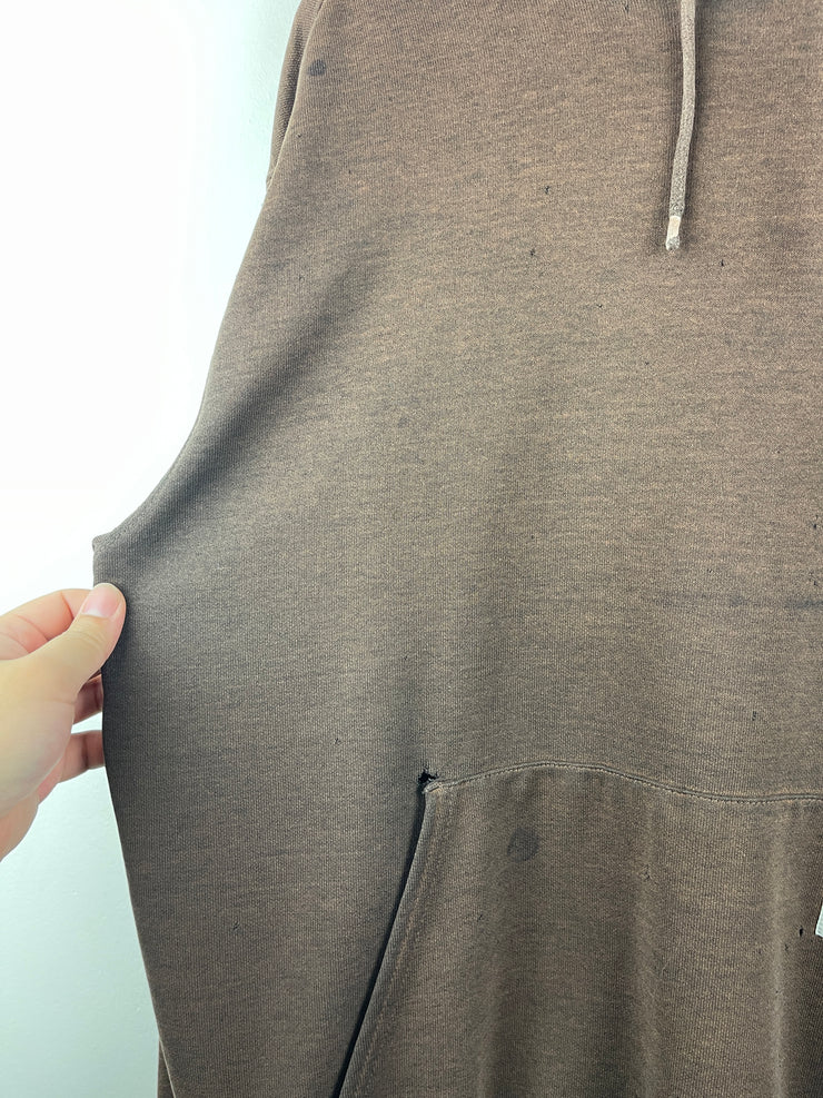 Vintage Carhartt Spellout Thrashed Brown Hoodie