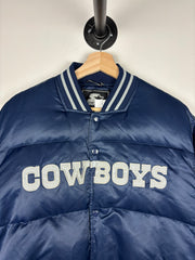 Vintage 90s NFL Starter Dallas Cowboys Navy Puffer Jacket