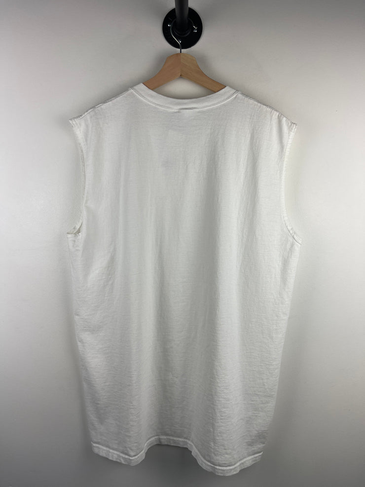 Vintage 90s Nike Middle Swoosh White Tank Top