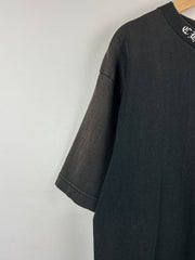 Chrome Hearts Floral Cross Neck Spellout Malibu Black Tee