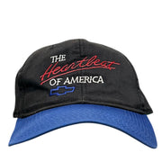 Vintage 90's Chevy The Heartbeat Of America Black Snapback Hat