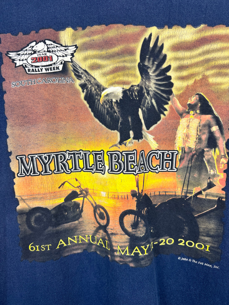 Vintage Bike Week Myrtle Beach Navy Tee