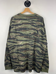 Supreme SS21 Small Box Logo Tiger Stripe Camo Long Sleeve
