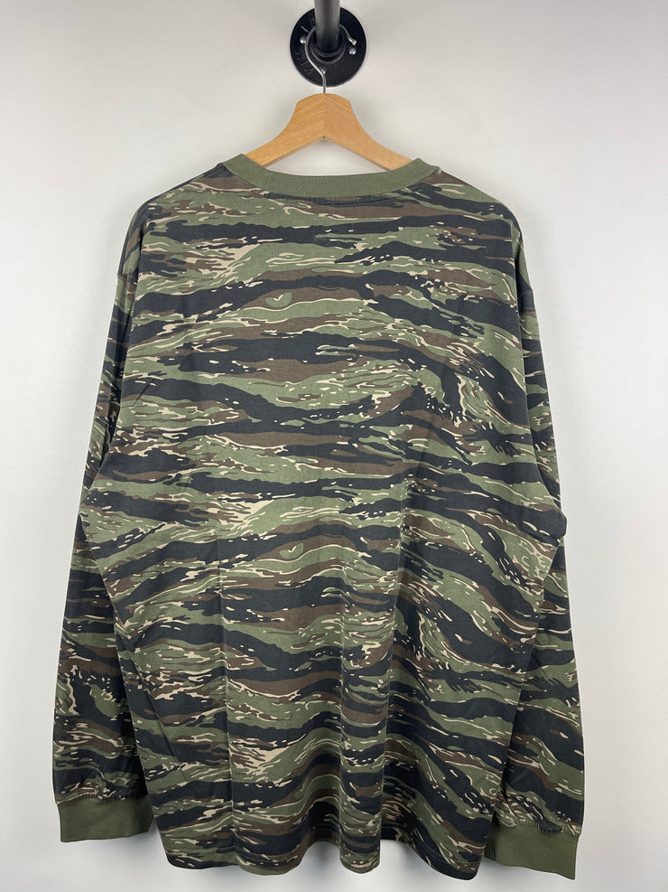 Supreme SS21 Small Box Logo Tiger Stripe Camo Long Sleeve