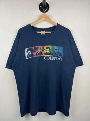 Vintage 2005 Coldplay Twisted Logic Tour Navy Tee