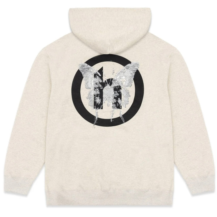 Hidden NY X Needles Pixel Butterfly H Logo Oatmeal Hoodiea