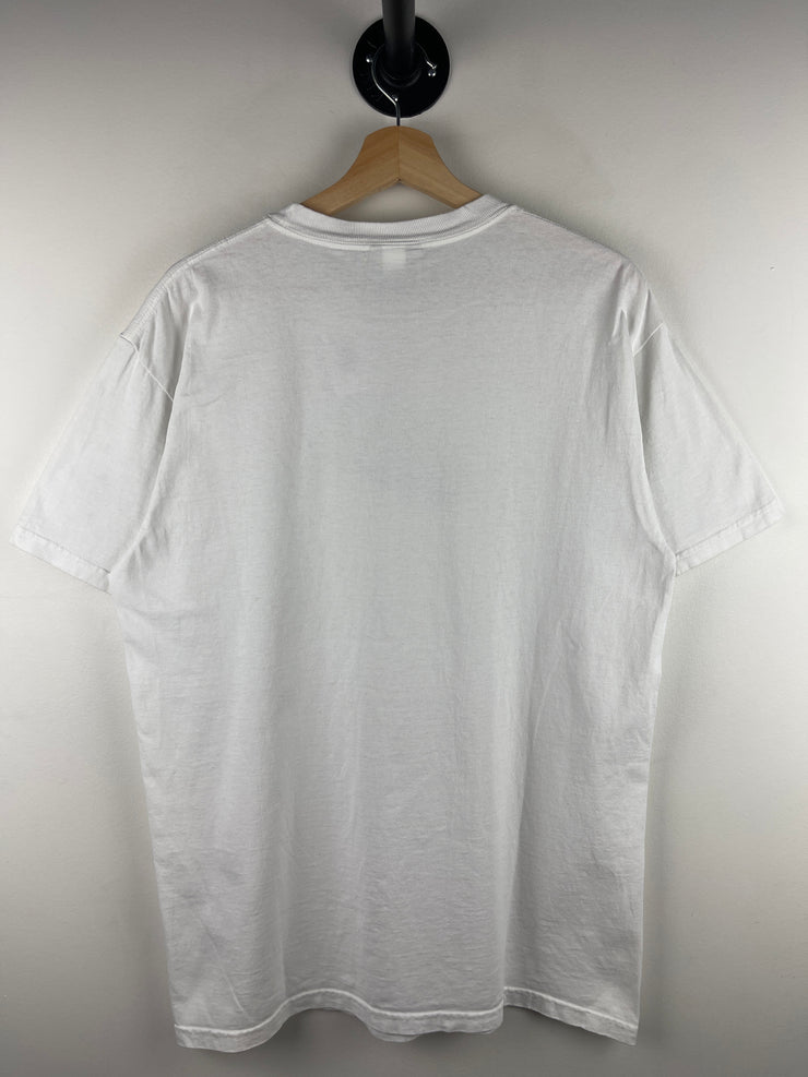 Vintage Nike Spellout Swoosh White Tee