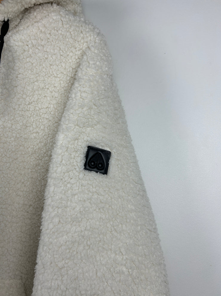 Moose Knuckles Dewson White Sherpa Hooded Jacket