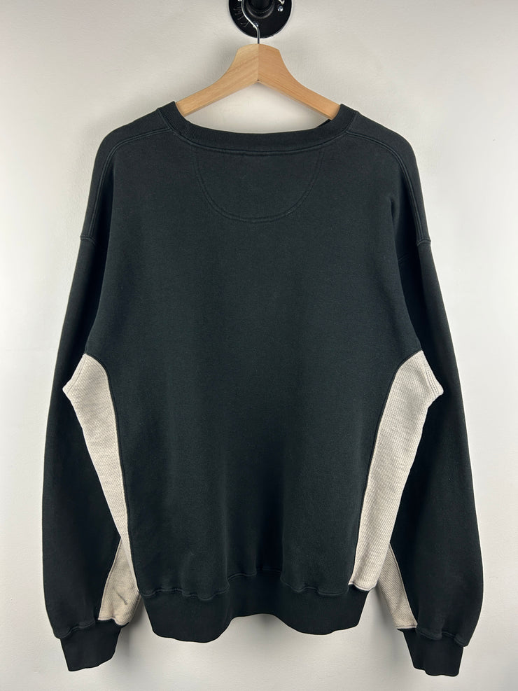 Vintage 90s Russell Athletic Colour Block Black & Grey Crewneck