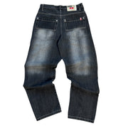 Vintage Y2K South Pole Red Tab Baggy Washed Black Denim Jeans