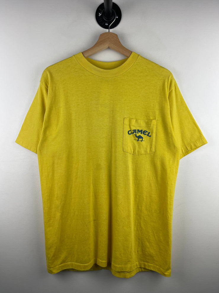 Vintage 90s Camel Smokes Smooth Character Yellow Tee