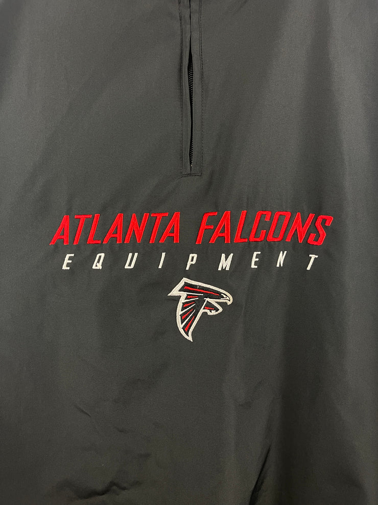 Vintage NFL Reebok Atlanta Falcons Quarter Zip Black Windbreaker