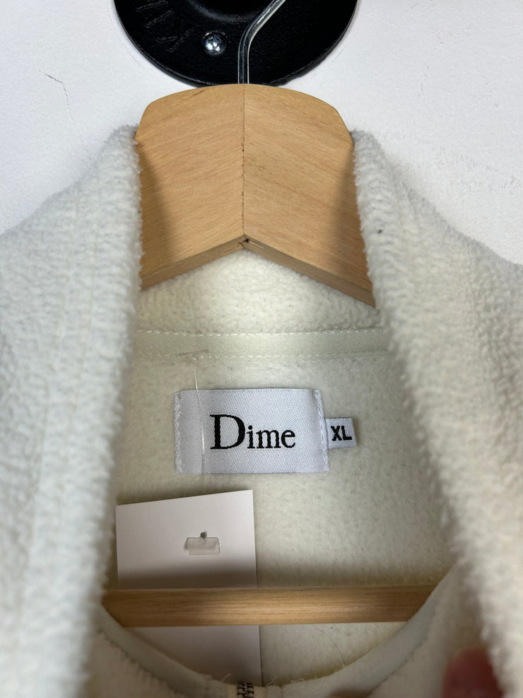 Dime Quarter Zip Cream Fleece Sweater