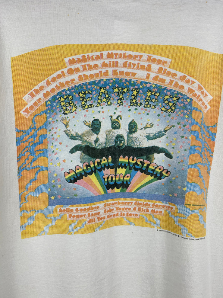 Vintage 90s The Beatles Magical Mystery Tour White Tee