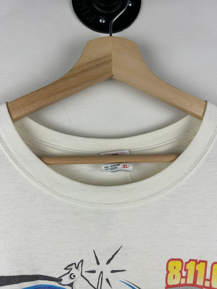 Vintage 2002 Nascar Watkins Glen Sirus Radio White Tee