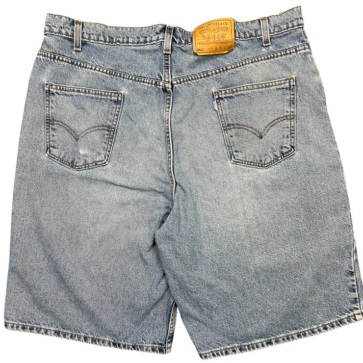 Vintage 90s Levis 560 Blue Denim Shorts