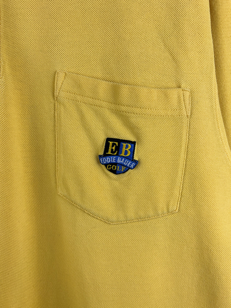 Vintage 90s Eddie Bauer Golf Polo Yellow Polo Shirt