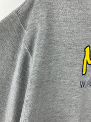 Vintage 90s Michigan Wolverines Football Embroidered Grey Crewneck