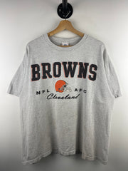 Vintage NFL Cleveland Browns Spellout Grey Tee