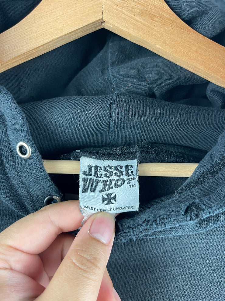 Vintage West Coast Choppers Long Beach Black & Gold Hoodie