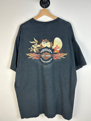 Vintage 2003 Harley Davidson Looney Tunes Black Tee