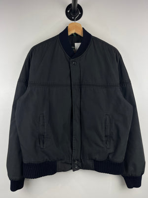 Vintage 90s Hill & Archer Faded Black Bomber Jacket