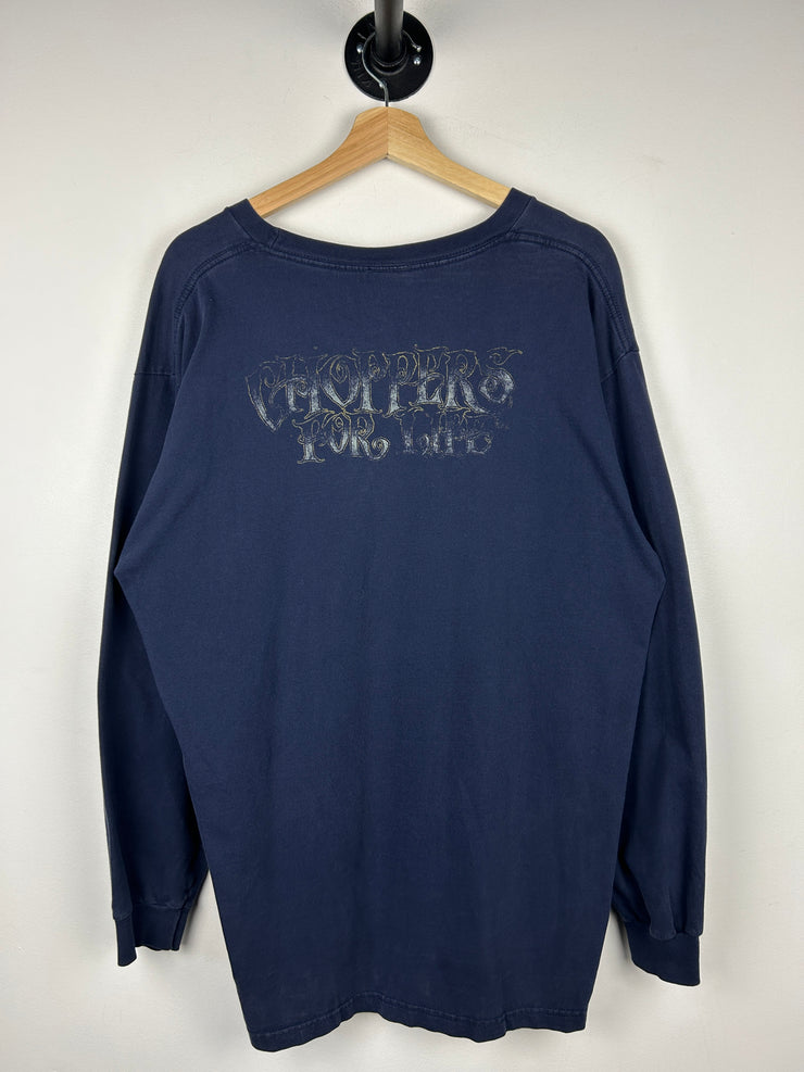 Vintage West Coast Choppers Chopper Life Navy Long Sleeve