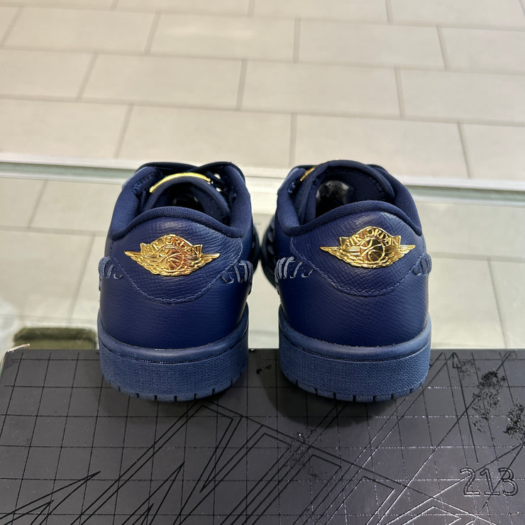 Jordan 1 Low Method Of Make Midnight Navy Metallic Gold