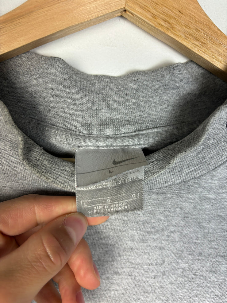 Vintage Y2K Nike Swoosh Grey Mock Neck Long Sleeve