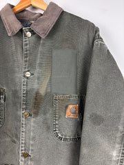 Vintage Carhartt Chore Moss Green Blanket Lined Jacket