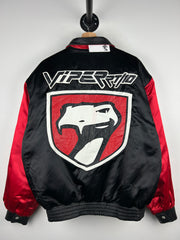 Vintage 90s Jeff Hamilton Dodge Viper Leather & Satin Reversible Jacket