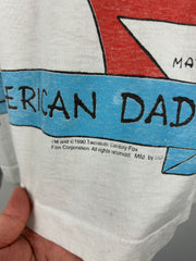 Vintage 90s The Simpsons Homer Simpson All American Dad White Tee